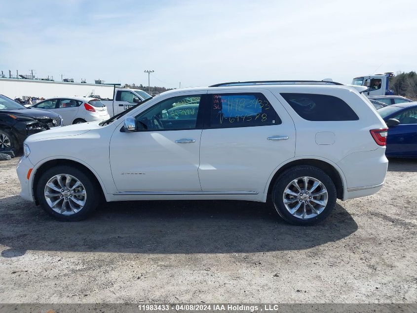 2021 Dodge Durango Citadel VIN: 1C4RDJEG1MC694578 Lot: 39240571