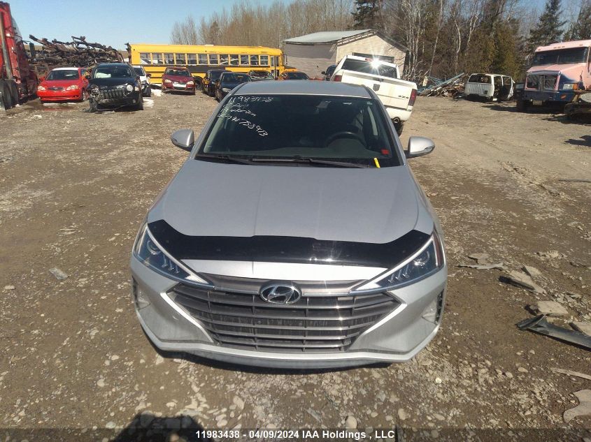 2019 Hyundai Elantra Sel/Value/Limited VIN: KMHD84LF3KU758973 Lot: 11983438