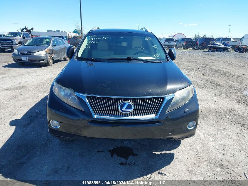 2011 Lexus Rx 450H VIN: JTJBC1BA2B2037762 Lot: 11983595