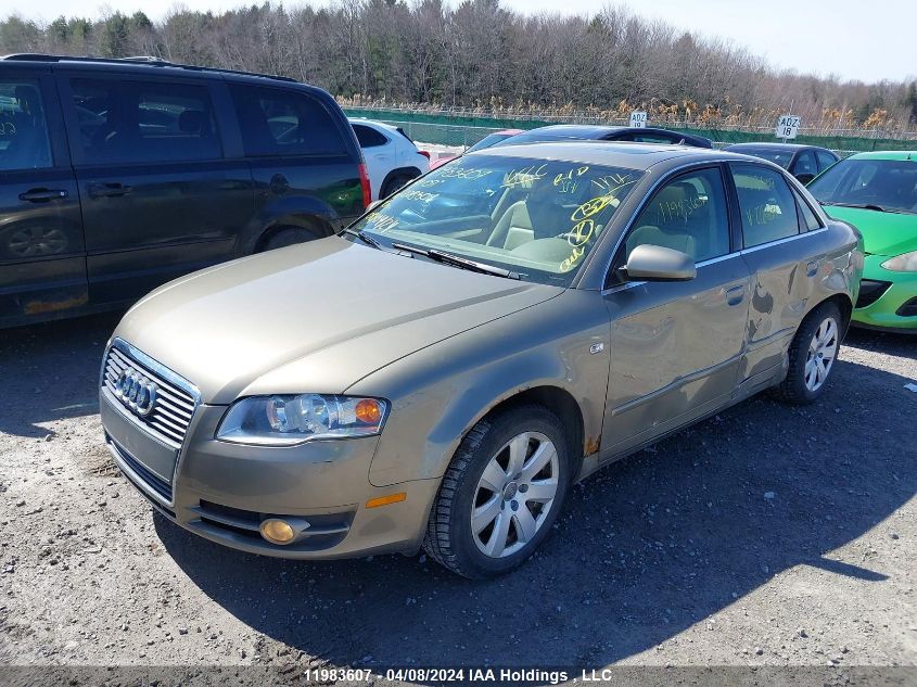 2007 Audi A4 2.0T Quattro VIN: WAUDF78E57A228604 Lot: 11983607