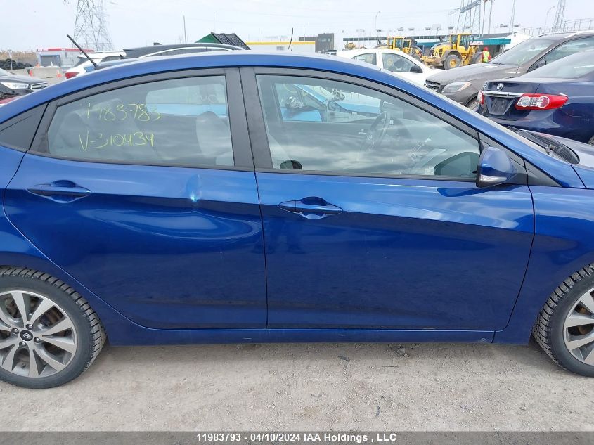 2017 Hyundai Accent Se VIN: KMHCU4AEXHU310434 Lot: 11983793