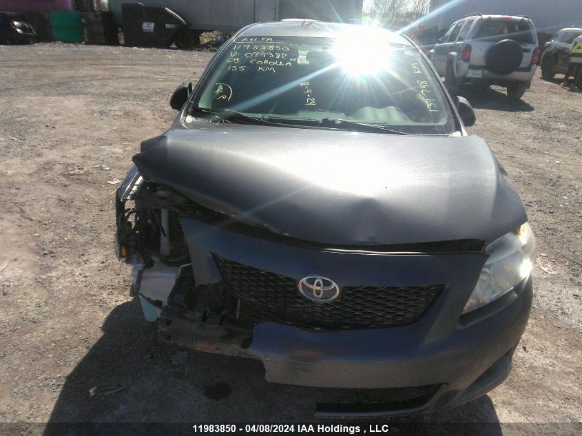 2009 Toyota Corolla S/Le/Xle VIN: 2T1BU40E99C094382 Lot: 11983850