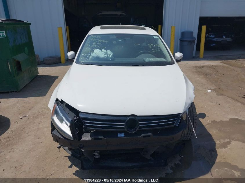 2011 Volkswagen Jetta Sedan VIN: 3VWLX7AJ4BM351418 Lot: 11984228