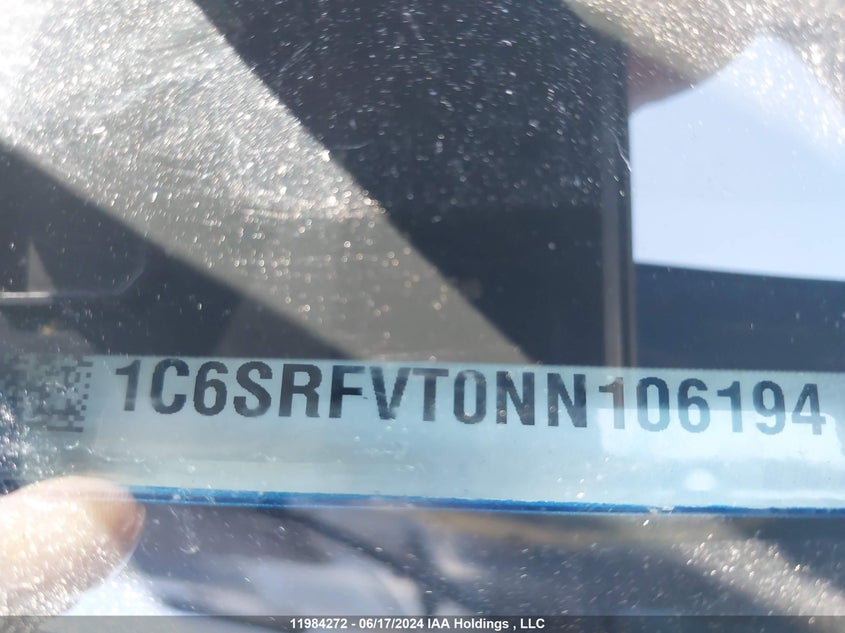 2022 Dodge Ram 1500 VIN: 1C6SRFVT0NN106194 Lot: 11984272
