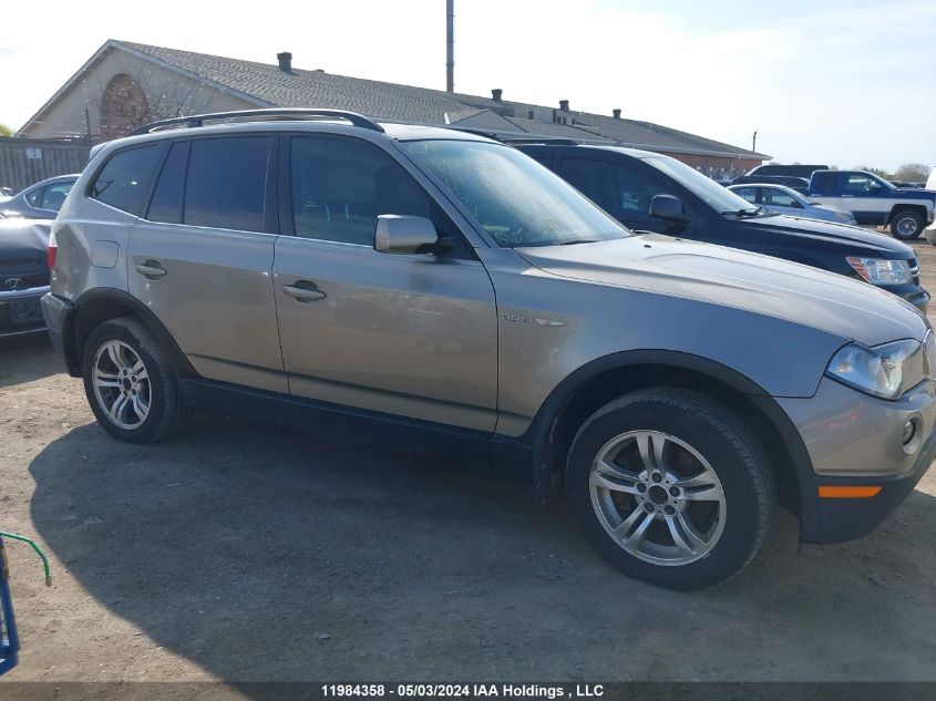 2008 BMW X3 3.0Si VIN: WBXPC93498WJ19332 Lot: 11984358