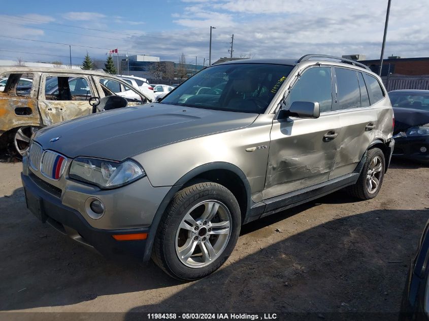 2008 BMW X3 3.0Si VIN: WBXPC93498WJ19332 Lot: 11984358