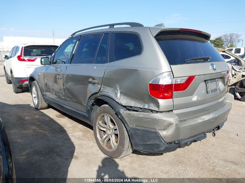 2008 BMW X3 3.0Si VIN: WBXPC93498WJ19332 Lot: 11984358