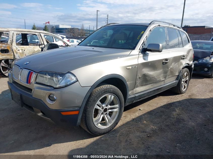 2008 BMW X3 3.0Si VIN: WBXPC93498WJ19332 Lot: 11984358