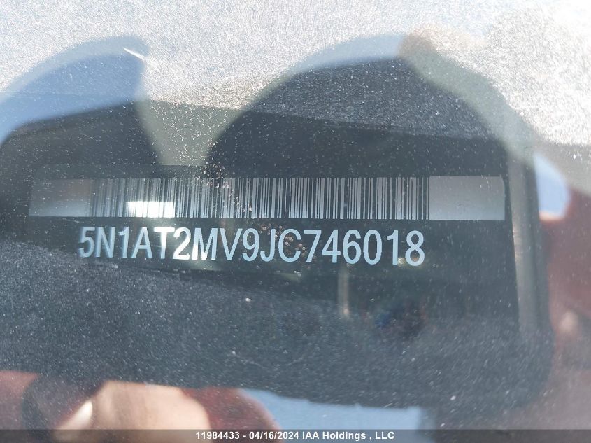 2018 Nissan Rogue VIN: 5N1AT2MV9JC746018 Lot: 11984433