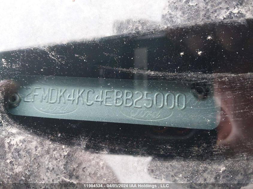 2014 Ford Edge Limited VIN: 2FMDK4KC4EBB25000 Lot: 39236880