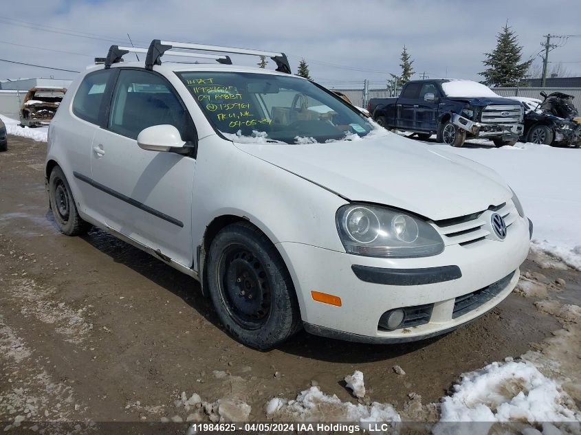 2009 Volkswagen Rabbit VIN: WVWAA71K79W130961 Lot: 49800384