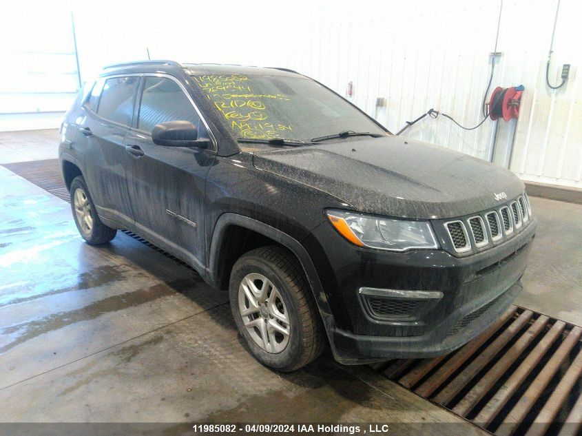 2019 Jeep Compass Sport VIN: 3C4NJDAB1KT729544 Lot: 11985082