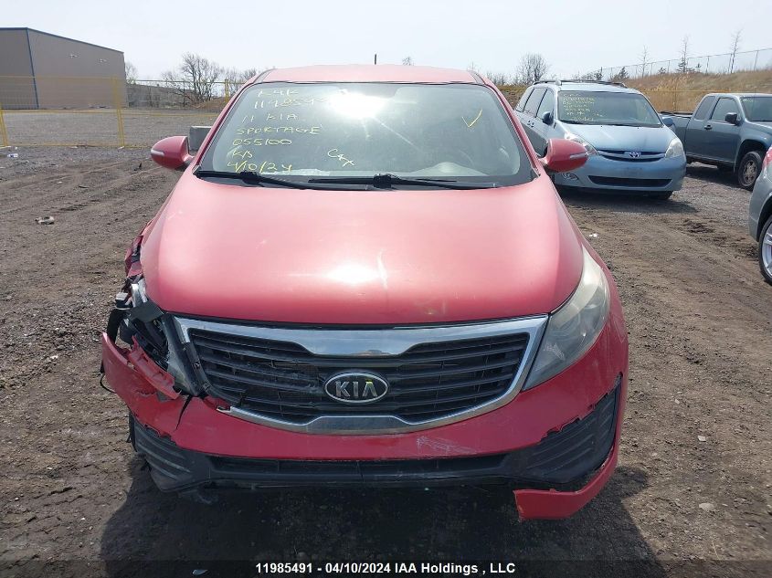 2011 Kia Sportage Lx VIN: KNDPB3A27B7055100 Lot: 11985491