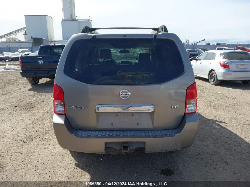 2006 Nissan Pathfinder Le/Se/Xe VIN: 5N1AR18WX6C662275 Lot: 11985550