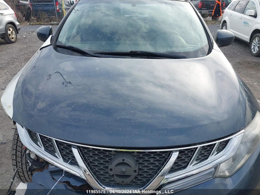 2012 Nissan Murano S/Sl/Le VIN: JN8AZ1MW9CW222475 Lot: 11985575