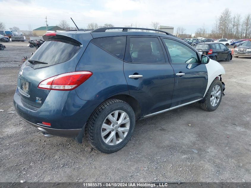 2012 Nissan Murano S/Sl/Le VIN: JN8AZ1MW9CW222475 Lot: 11985575