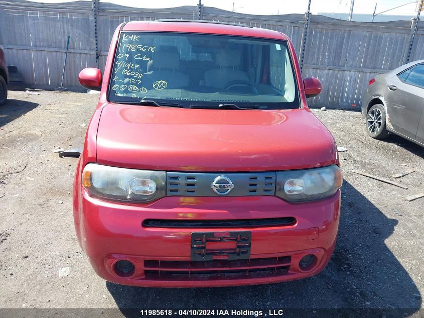 2009 Nissan Cube VIN: JN8AZ28R49T106038 Lot: 11985618