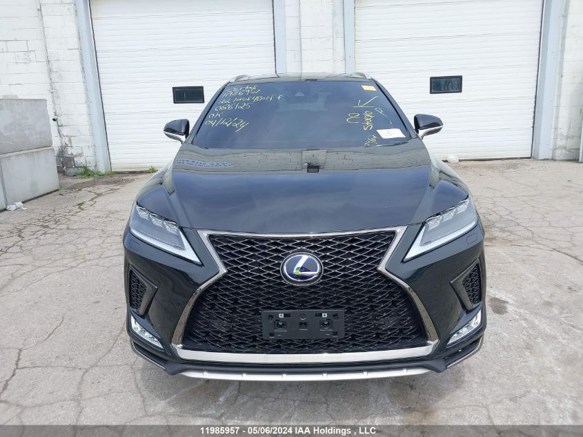 2022 Lexus Rx 450H F-Sport VIN: 2T2YGMDA6NC086125 Lot: 11985957