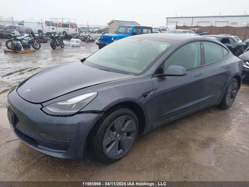 2022 Tesla Model 3 VIN: 5YJ3E1EB3NF127493 Lot: 11985998