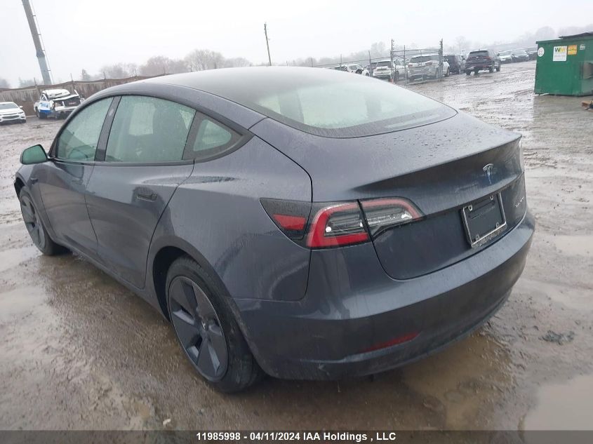 2022 Tesla Model 3 VIN: 5YJ3E1EB3NF127493 Lot: 11985998