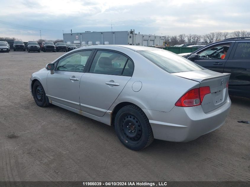 2008 Honda Civic Lx VIN: 2HGFA165X8H123913 Lot: 11986039