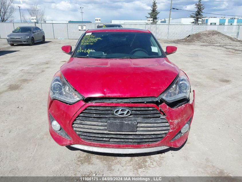 2013 Hyundai Veloster Turbo VIN: KMHTC6AE2DU087783 Lot: 11986175