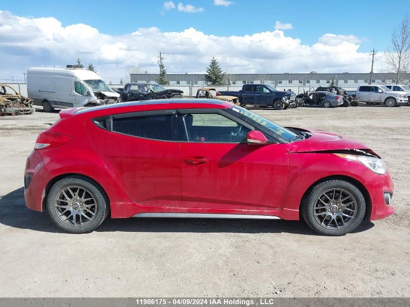 2013 Hyundai Veloster Turbo VIN: KMHTC6AE2DU087783 Lot: 11986175