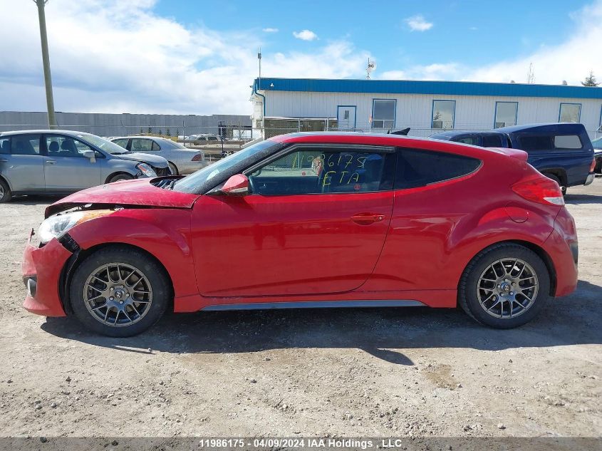 2013 Hyundai Veloster Turbo VIN: KMHTC6AE2DU087783 Lot: 11986175