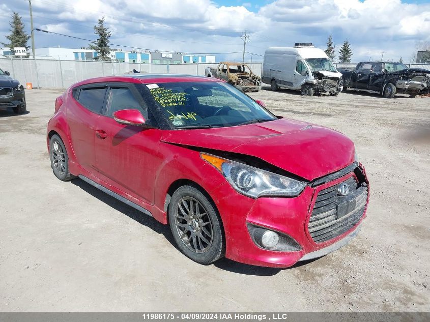 2013 Hyundai Veloster Turbo VIN: KMHTC6AE2DU087783 Lot: 11986175