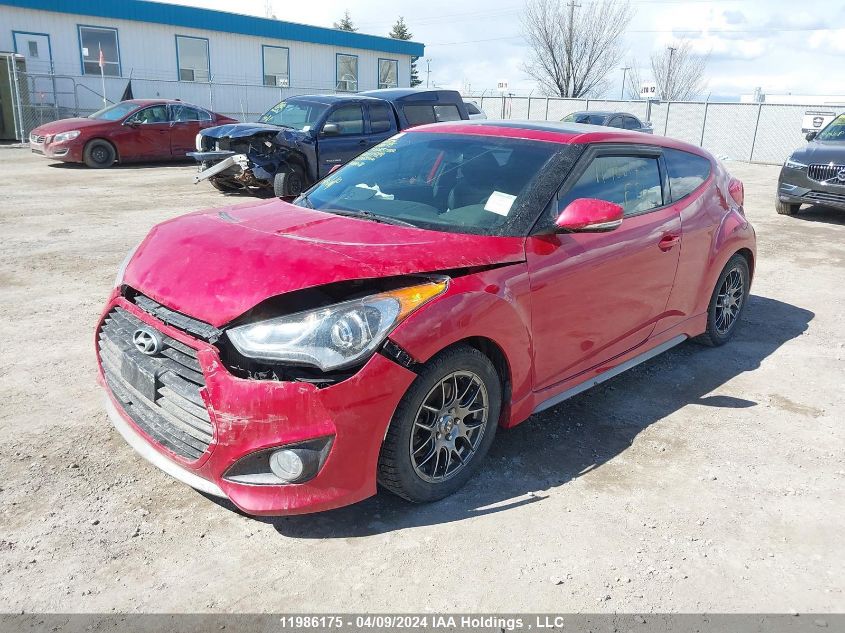 2013 Hyundai Veloster Turbo VIN: KMHTC6AE2DU087783 Lot: 11986175