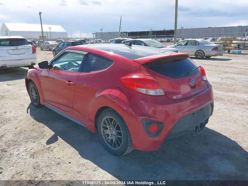 2013 Hyundai Veloster Turbo VIN: KMHTC6AE2DU087783 Lot: 11986175