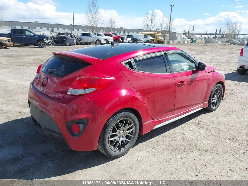 2013 Hyundai Veloster Turbo VIN: KMHTC6AE2DU087783 Lot: 11986175