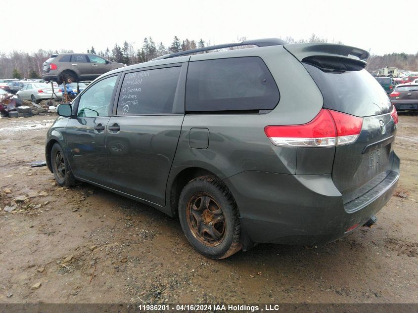 2013 Toyota Sienna V6 7 Passenger VIN: 5TDZK3DC1DS351462 Lot: 11986201