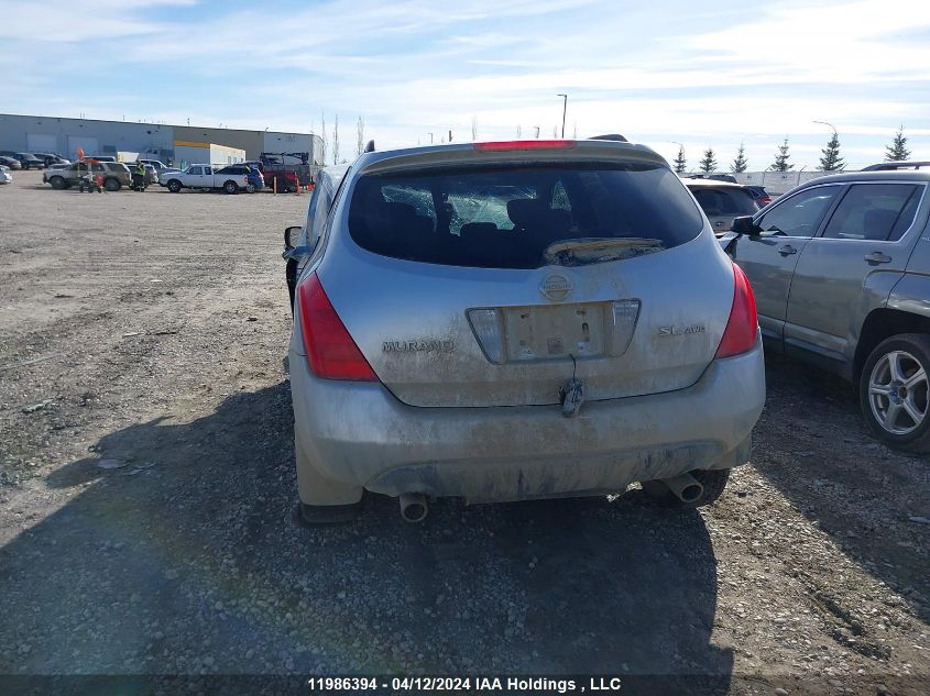 2005 Nissan Murano Sl VIN: JN8AZ08W55W438542 Lot: 11986394