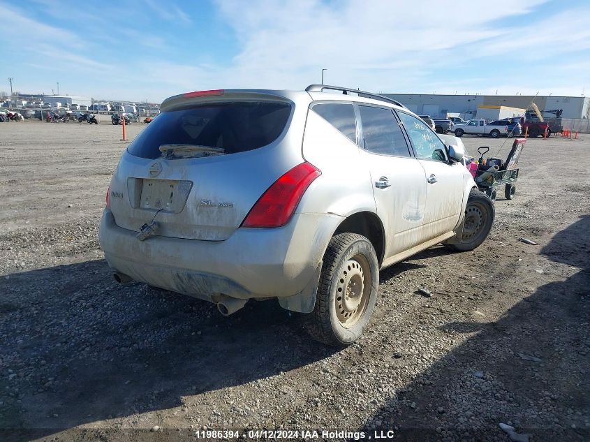 2005 Nissan Murano Sl VIN: JN8AZ08W55W438542 Lot: 11986394