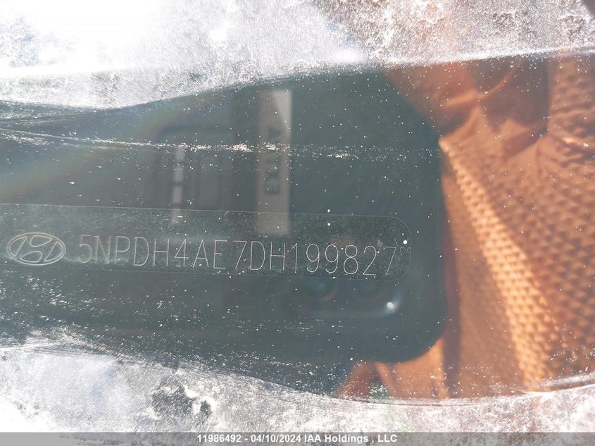 2013 Hyundai Elantra Gl VIN: 5NPDH4AE7DH199827 Lot: 11986492