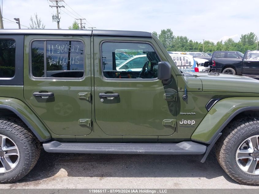 2022 Jeep Wrangler Unlimited Sahara VIN: 1C4HJXEN2NW160415 Lot: 11986517