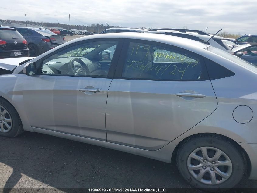 2014 Hyundai Accent Gls/Gs VIN: KMHCT4AE6EU666443 Lot: 11986539