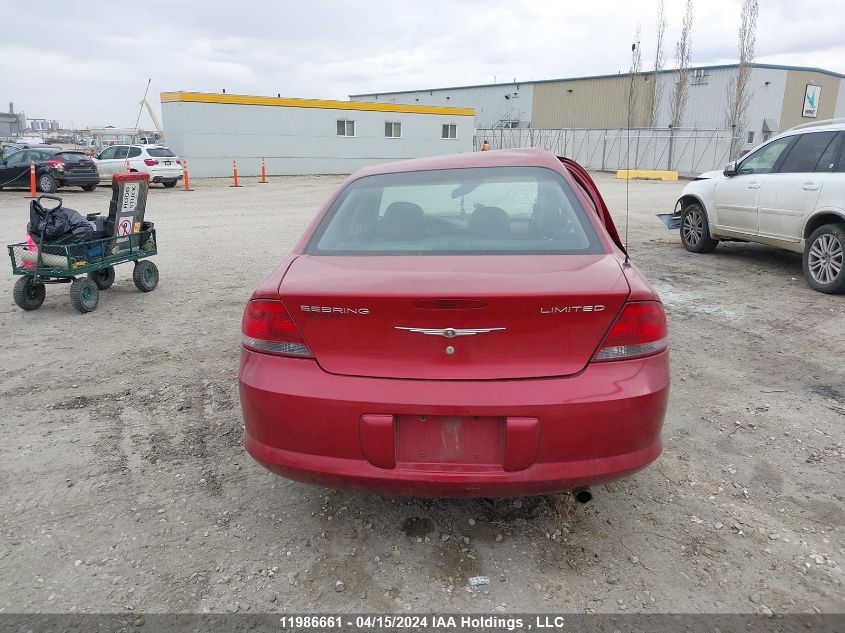 2005 Chrysler Sebring Limited VIN: 1C3EL66R85N572485 Lot: 11986661