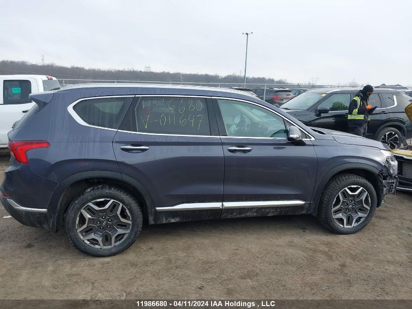 2021 Hyundai Santa Fe Limited VIN: KM8S5DA10MU011647 Lot: 11986680