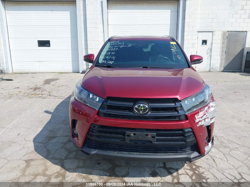 2019 Toyota Highlander Se/Xle VIN: 5TDJZRFH1KS570987 Lot: 11986703