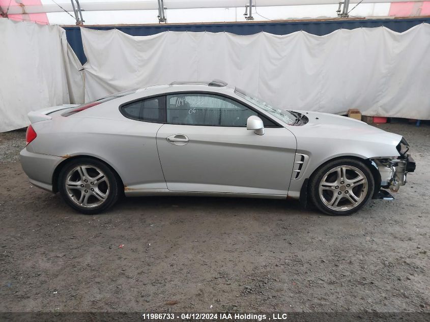 2006 Hyundai Tiburon VIN: KMHHN65F86U197646 Lot: 11986733