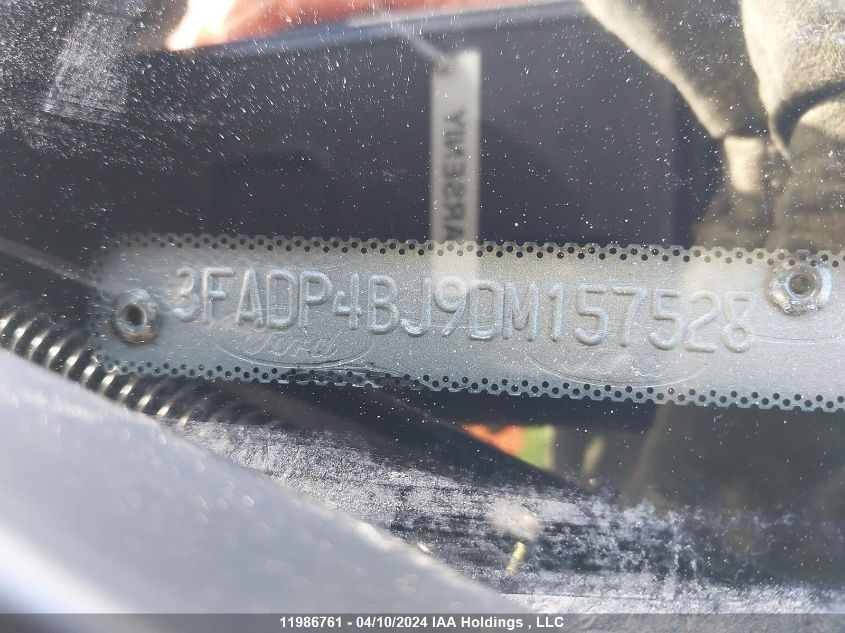 2013 Ford Fiesta Se VIN: 3FADP4BJ9DM157528 Lot: 11986761