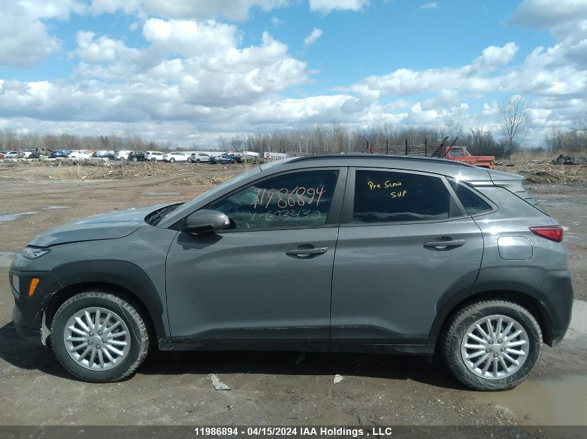 2021 Hyundai Kona Essential VIN: KM8K12AAXMU603430 Lot: 11986894