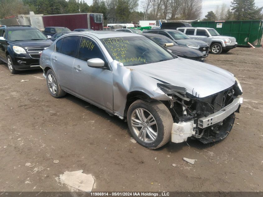 2013 Infiniti G37 VIN: JN1CV6AR2DM353615 Lot: 11986914