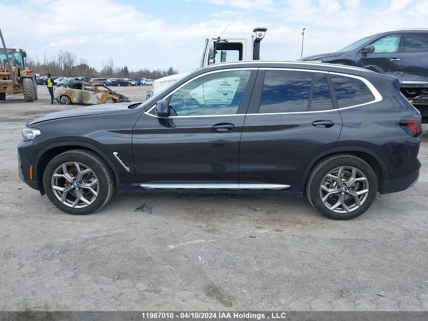 2022 BMW X3 VIN: 5UX53DP07N9M12346 Lot: 11987010