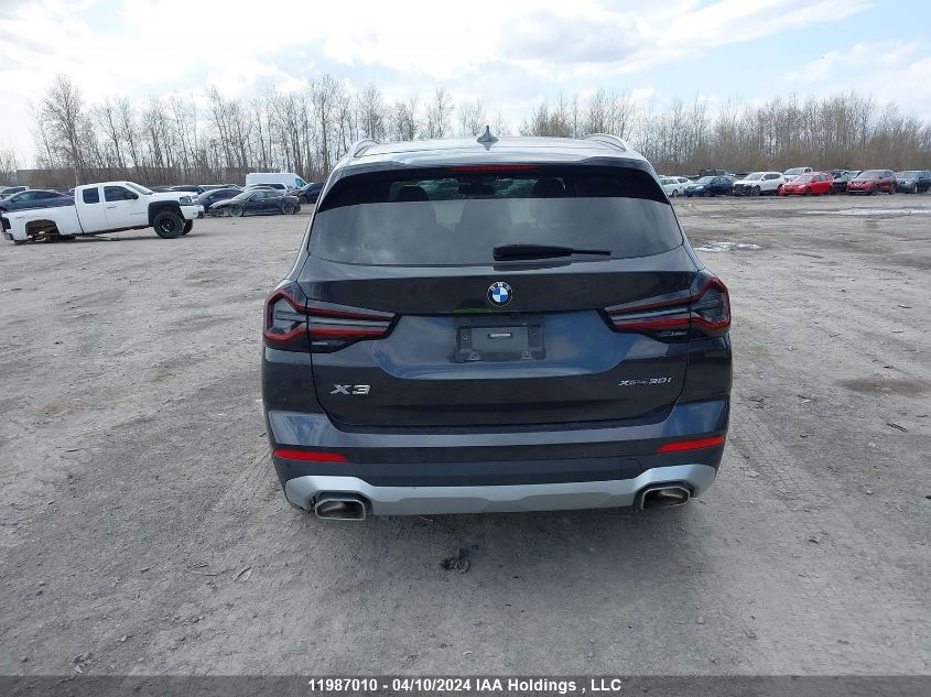 2022 BMW X3 VIN: 5UX53DP07N9M12346 Lot: 11987010