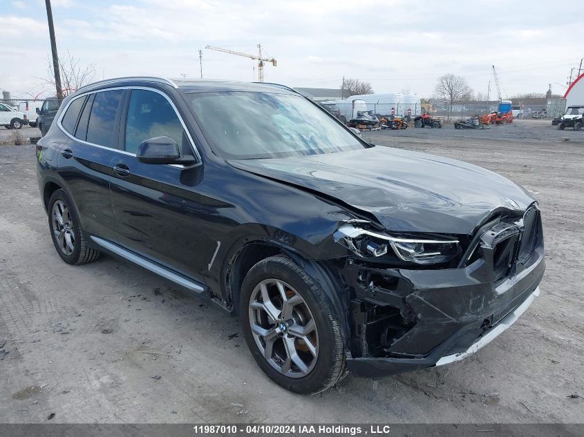 2022 BMW X3 VIN: 5UX53DP07N9M12346 Lot: 11987010