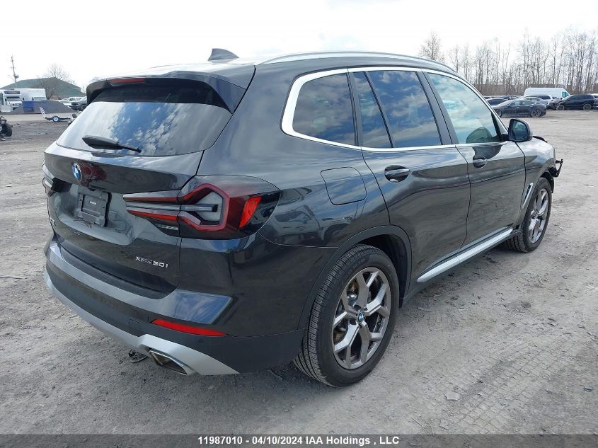 2022 BMW X3 VIN: 5UX53DP07N9M12346 Lot: 11987010