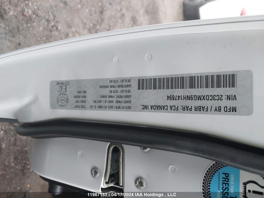 2022 Dodge Charger Gt VIN: 2C3CDXMG9NH147894 Lot: 11987133